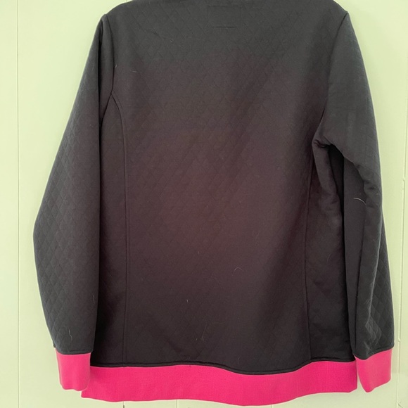 NEW Simply Southern Navy Pink Quilted 1/4 Snap Pullover Sweatshirt Jacket Medium - Picture 4 of 10